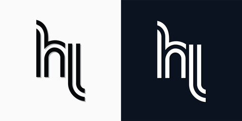 Modern Abstract Initial letter HL logo.