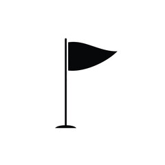 Minimalist Vector Illustration Of A Black Flag On A White Background Symbol