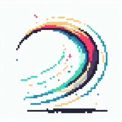 Pixel Art Swirl Abstract Colorful Design suitable for website background