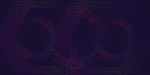 Digital futuristic technology concept with hexagons. Digital hexagonal blue abstract background. Geometric stripe line art design for poster, brochure, cover, banner, website, header.