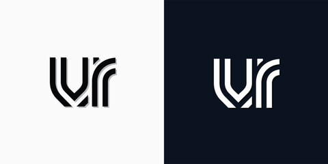 Modern Abstract Initial letter VR logo.
