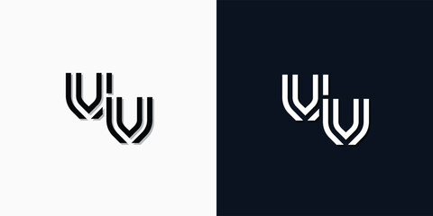 Modern Abstract Initial letter VV logo.