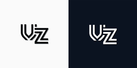Modern Abstract Initial letter VZ logo.