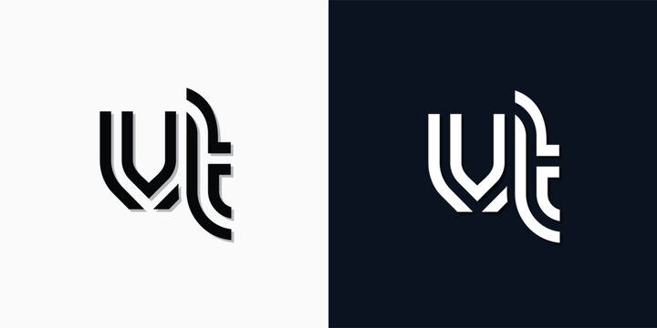 Modern Abstract Initial letter VT logo.