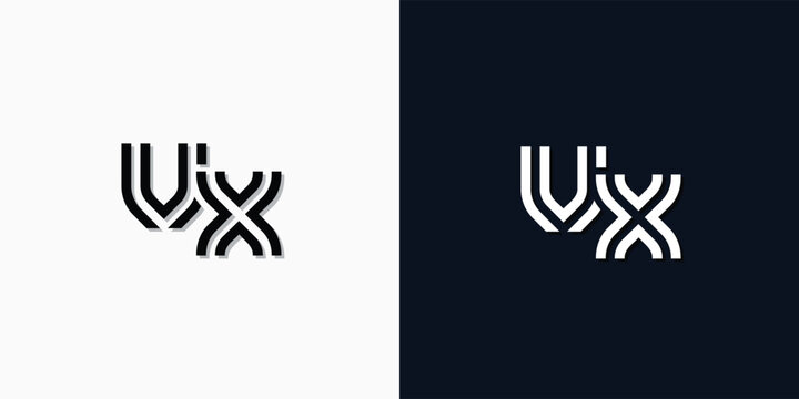 Modern Abstract Initial letter VX logo.