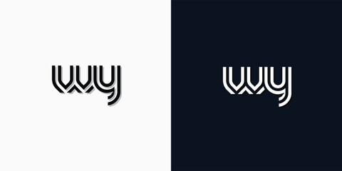 Modern Abstract Initial letter WY logo.