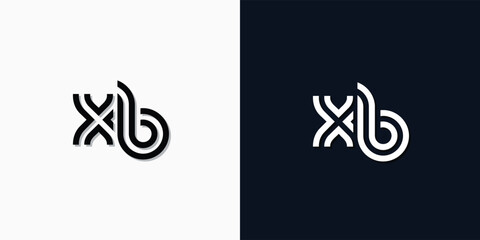 Modern Abstract Initial letter XB logo.