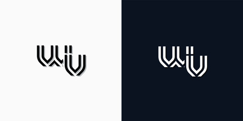 Modern Abstract Initial letter WV logo.