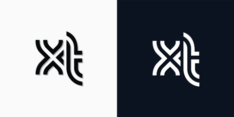 Modern Abstract Initial letter XT logo.