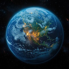 Earth from Space Aerial View Red Sea Vibrant Colors