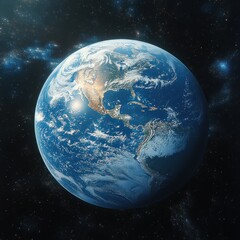 Naklejka premium Earth from Space Aerial View of Africa and Madagascar in Hyper-Realistic Detail