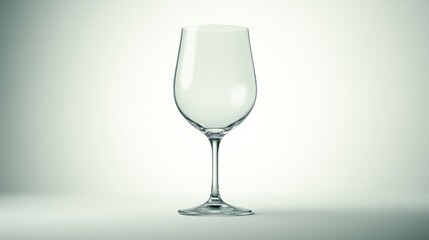 Fototapeta premium Elegant Empty Wine Glass on a Neutral Background for Culinary and Beverage Themes