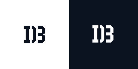 Creative abstract initial letter DB logo.