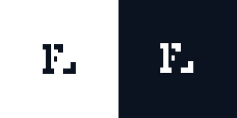 Obraz premium Creative abstract initial letter FL logo.