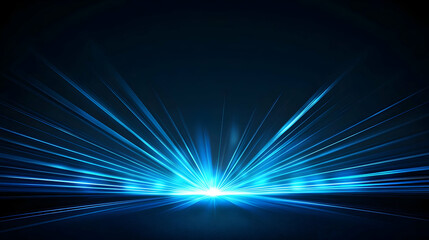 Abstract Glowing Blue Light Effect Path