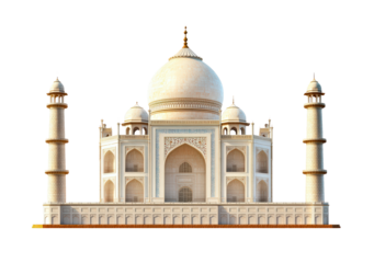 Model of the Taj Mahal isolated on transparent background