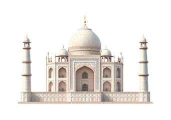 Taj mahal architecture building isolated on transparent background