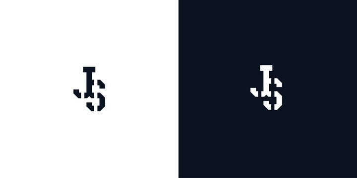 Creative abstract initial letter JS logo.