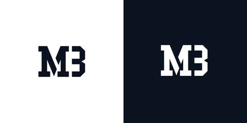 Obraz premium Creative abstract initial letter MB logo.
