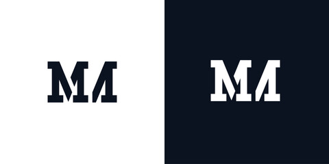 Obraz premium Creative abstract initial letter MM logo.