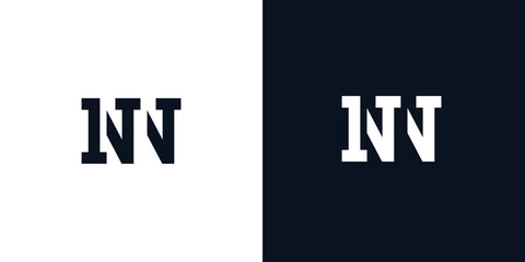 Creative abstract initial letter NN logo.