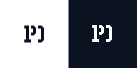 Creative abstract initial letter PD logo.