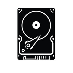 Vector Illustration Of Hard Disk Drive Computer Technology And Data Storage