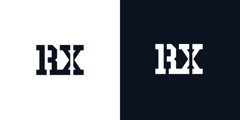 Obraz premium Creative abstract initial letter RX logo.