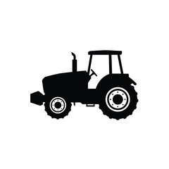 Tractor Black Silhouette Vector Image For Agricultural And Farming Designs
