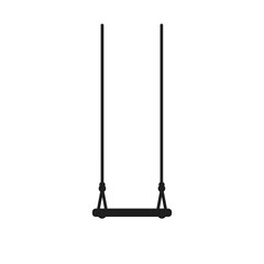 Empty Swing Minimalist Black And White Isolated Playground Fun Equipment Graphic Resource