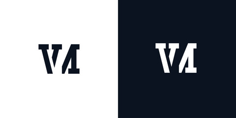 Creative abstract initial letter VM logo.