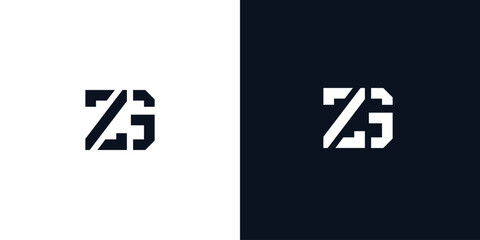 Creative abstract initial letter ZG logo.