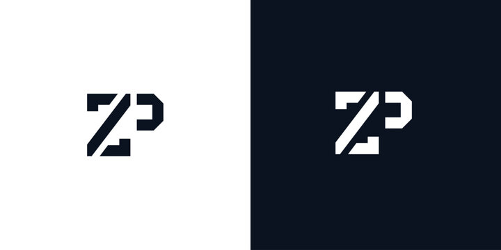 Creative abstract initial letter ZP logo.