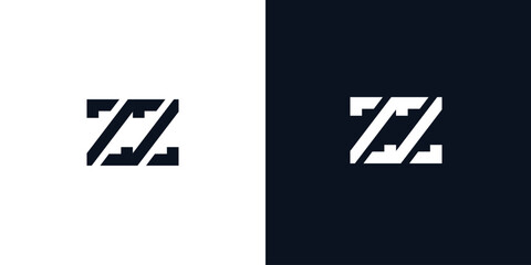 Creative abstract initial letter ZZ logo.