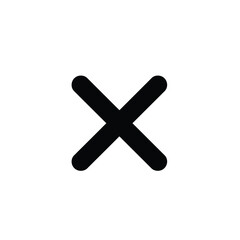 Obraz premium Black Cross Sign On White Background Simple Design Element Modern Illustration