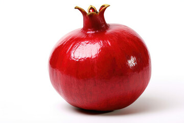 Glossy Ripe Pomegranate on transparent background