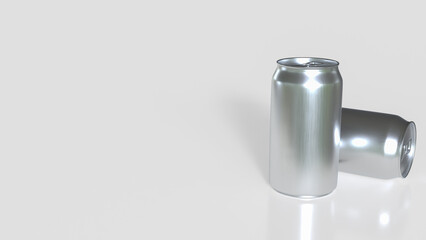 The Aluminium  can for food or drink concept 3d Rendering..