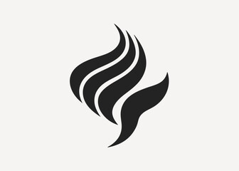 Fototapeta premium Simple Black Icon Smoke Wisps Minimalist Design