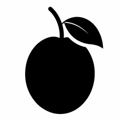 Guava Silhouette Vector icon on white background