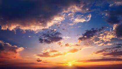 Fototapeta premium Sky background on sunset