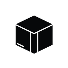 Simple Black Delivery Box Vector Graphic For Design And Illustration Projects