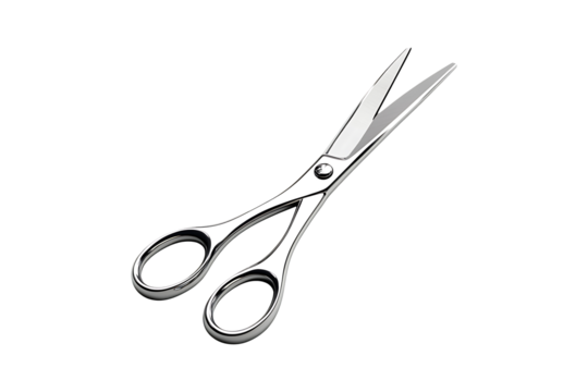 Steel Scissors isolated on transparent background
