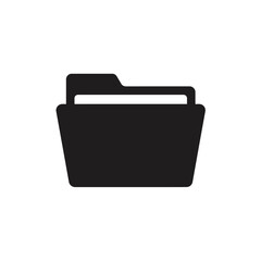 Black And White Folder Icon Vector Graphic For Web Design And Applications