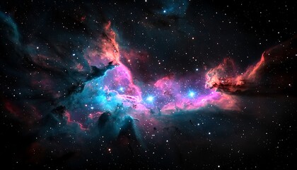 Obraz premium Cosmic Nebulae in Deep Space