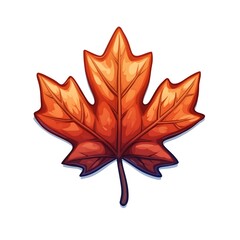Obraz premium Autumn Illustration: Vibrant Orange Maple Leaves and Fall Foliage in Minimalistic Floral Design Background