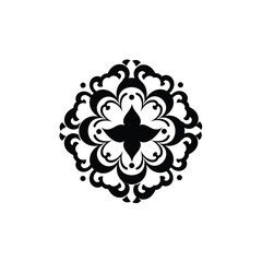 Decorative Floral Element Design Vector Ornament With Rounded Shapes And Elegant Details