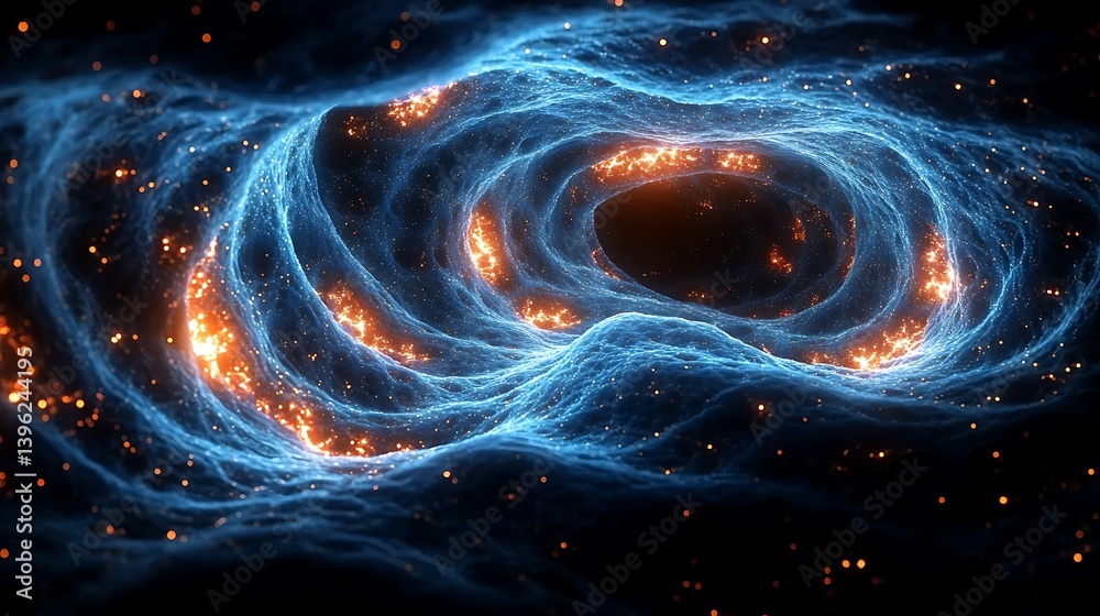Canvas Prints an intricate tapestry of bioluminescent veins weaving through a dark abyss, pulsating with an organi