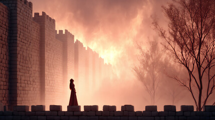 Fototapeta premium jerusalem siege: fire walls