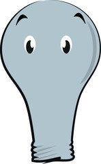 character light bulb, funny light bulb, suitable for children's books