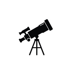 Telescope Vector Illustration In Black And White For Astronomy Or Science